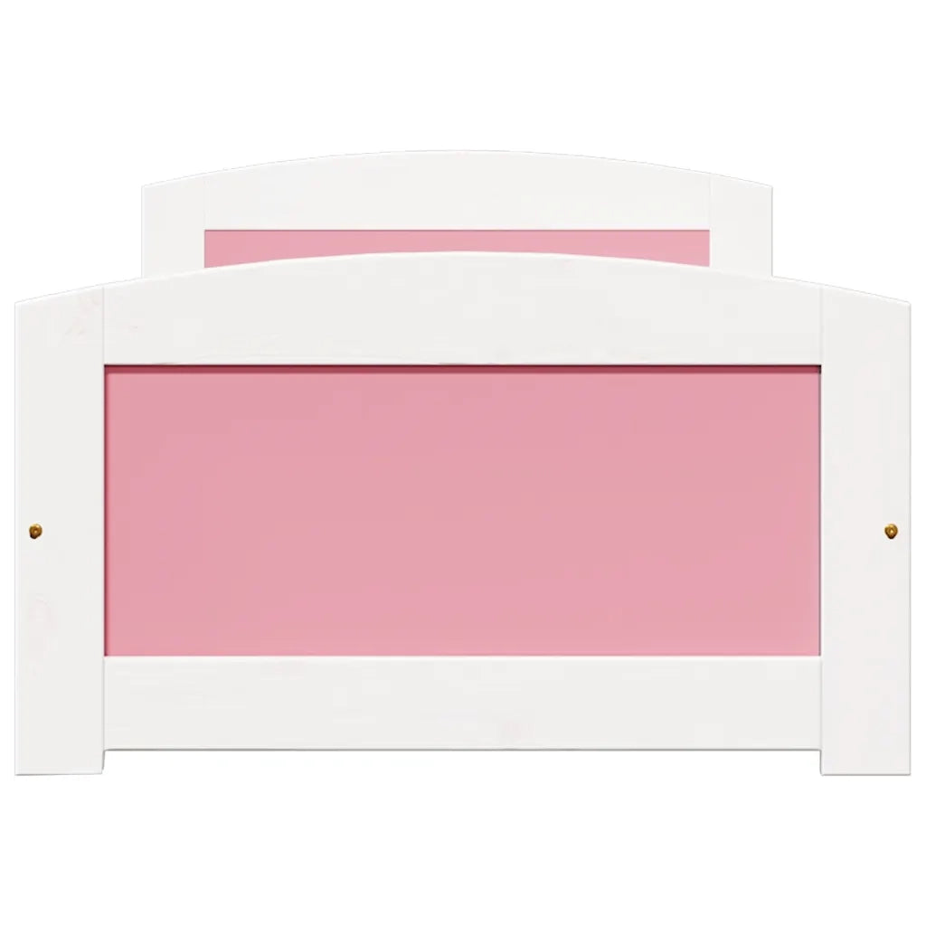 Dormeuse 2 Cassetti senza Materasso Bianco&Rosa 90x200 cm IRUN 3314679