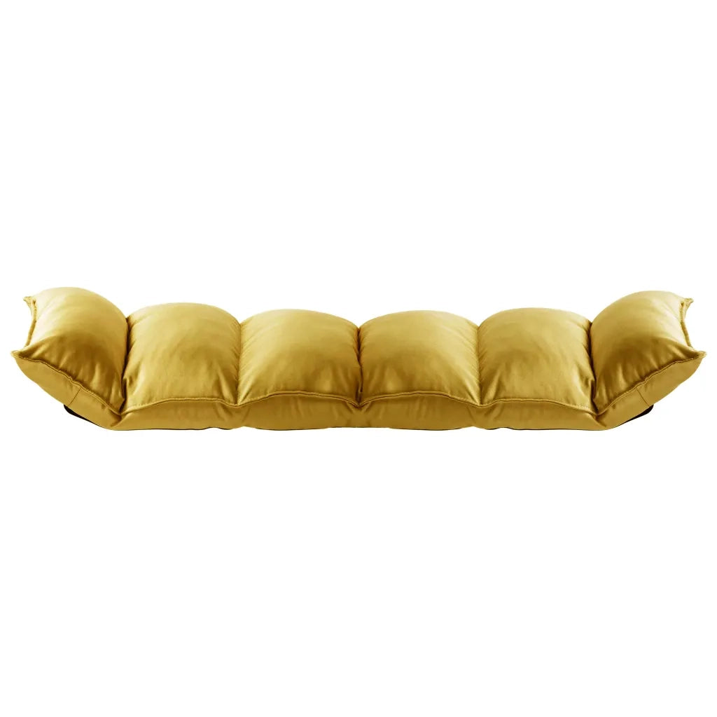 Sedia a Sdraio da Terra Pieghevole Giallo Senape in Tessuto cod mxl 69120