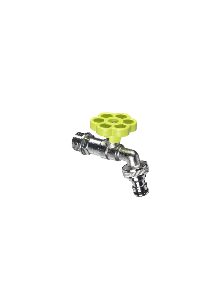 Rubinetto con manopola a fiore Belfer colorato Ø 29 mm Colore: Verde Acido