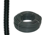 TUBO CORRUGATO PIEGHEVOLE IN PVC NERO CON TIRAFILO D20 ROTOLO DA 10 MT