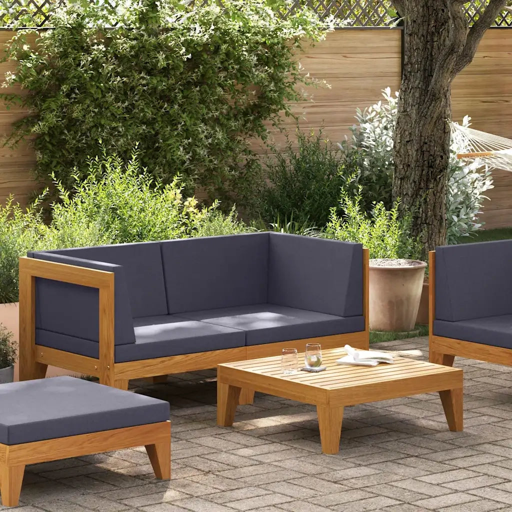 Salotto da Giardino-Set Divani da Giardino 2 pz con Cuscini in Massello di Acacia 962823