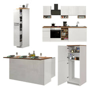 Cucinino Armend, Cucina 3 Cassetti, Elettrodomestici non inclusi, Made in Italy, Bianco Lucido