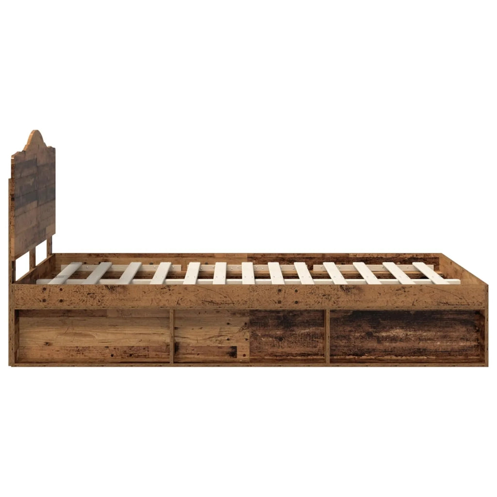 Struttura del letto Legno vecchio 135 x 190 cm Pino massello