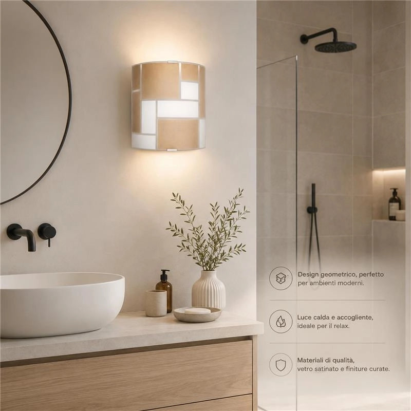 DORA LAMPADA APPLIQUE 1 LAMPADINA PER APPLICAZIONE AL SOFFITTO E A PARETE E27 30 CM