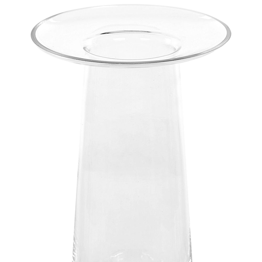 Vaso da fiori alto di forma cilindrica in vetro trasparente 26 cm moderno minimalista