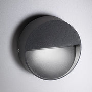 Bottom Lampada da Parete LED per Esterni e Interni in Alluminio Pressofuso Grigio Scuro, 4.5W, IP54, Design Moderno e Compatto Diametro 10 cm
