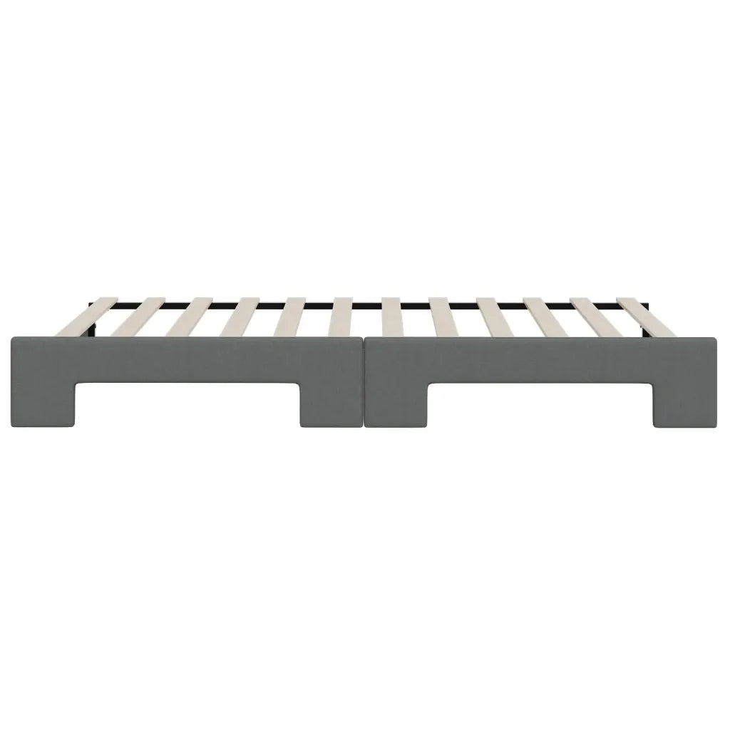 Divano Letto con Letto Estraibile Grigio Scuro 80x200 Tessuto