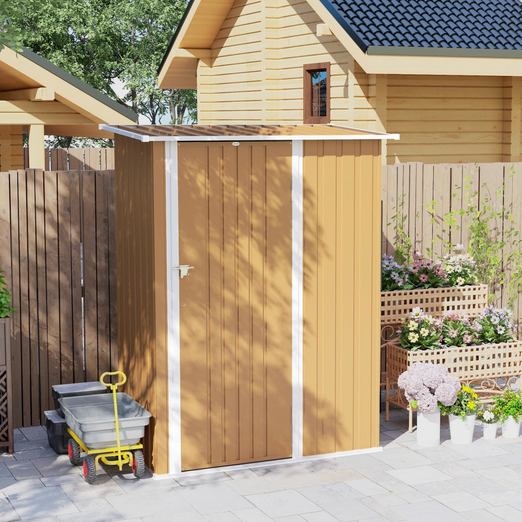 Capanno da Giardino in Metallo ¨C zephmum ¨C 142x86x189 cm, Giallo