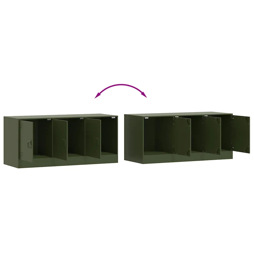 Mobile TV | Armadietto TV | Mobile Porta TV Verde Oliva 99x39x44 cm in Acciaio