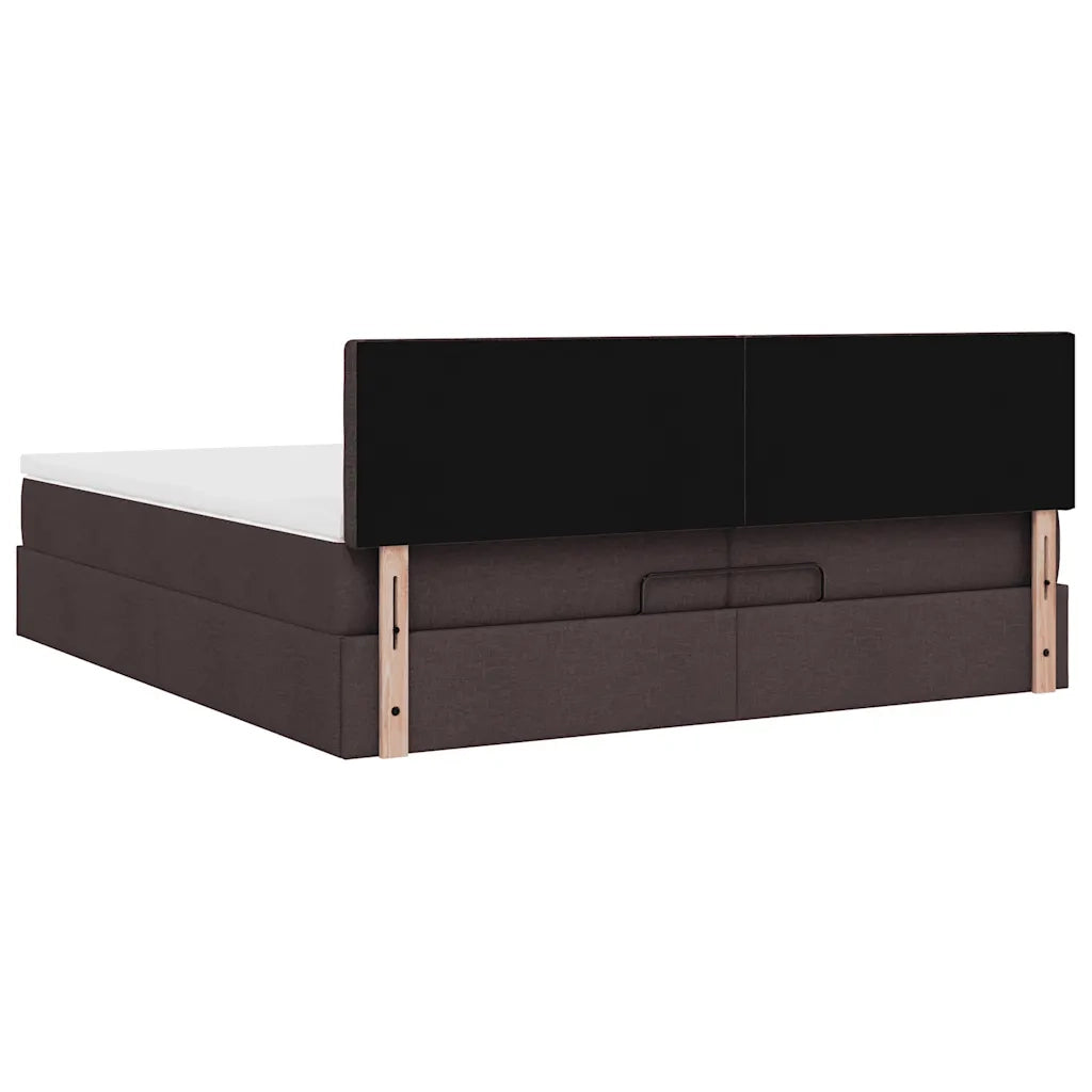 Struttura Letto Pouf con Materassi 200x200 cm in Tessuto 3312502