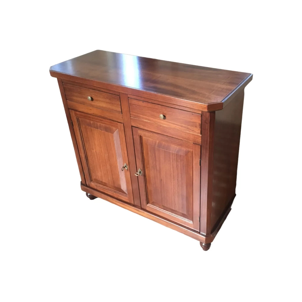 Madia credenza napoletana in legno 2 ante tinta noce 104x43x98 (511) - Mobili 2G