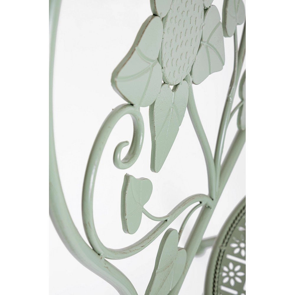 Set 2 Sedie Acciaio Verde Shabby da Esterno - GIANNA