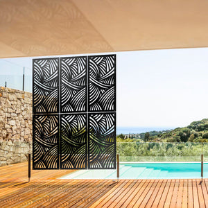 Fasce - Pannello in PVC traforato - Parasole Colore: nero, Misura: 73x148 cm