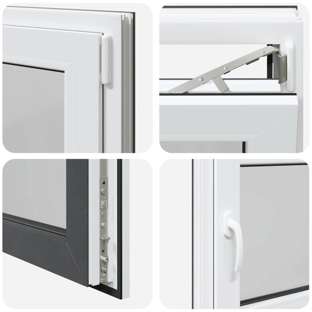 Finestra per Soffitta RISOR 80 x 60 cm PVC e Vetro Antracite CFW4921457