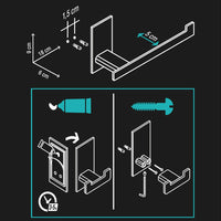 Porta rotolo aperto serie flat - fissaggio ad incollo o con viti