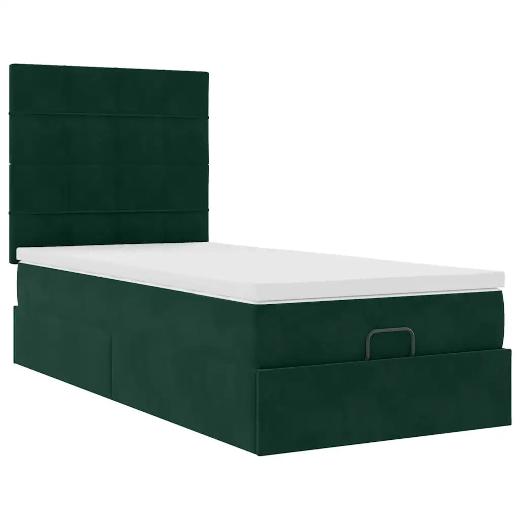 Struttura Letto Pouf con Materassi 80x200 cm Velluto 3314285