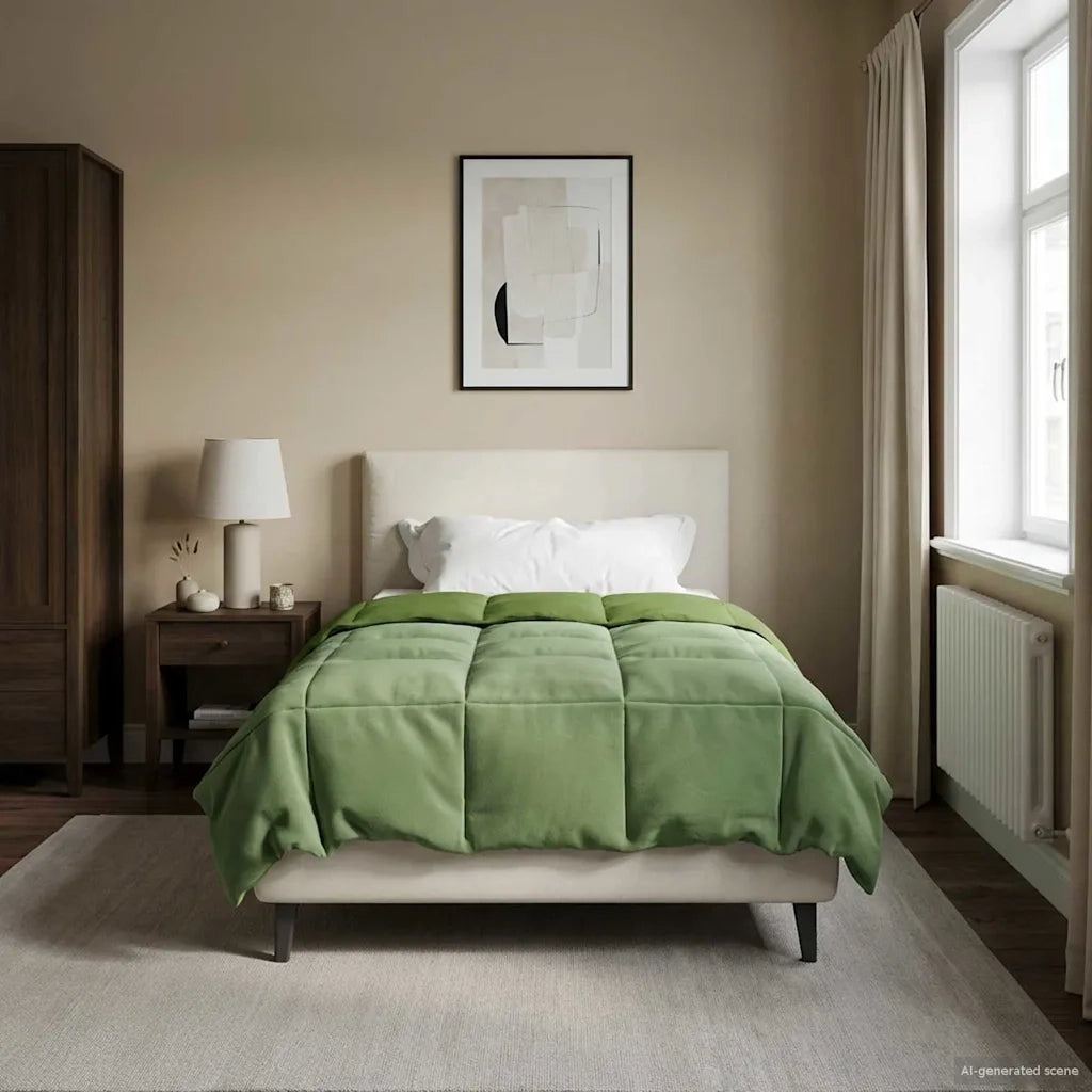Duvet Invernale 155 x 220 cm Inverno Verde Traspirante 42026128