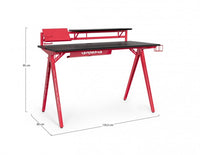 Scrivania 2 Piani Nero Moderna da Interno - NEBULA