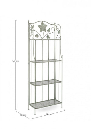 Scaffale 4 Piani Acciaio Verde Rustico da Interno - GIANNA
