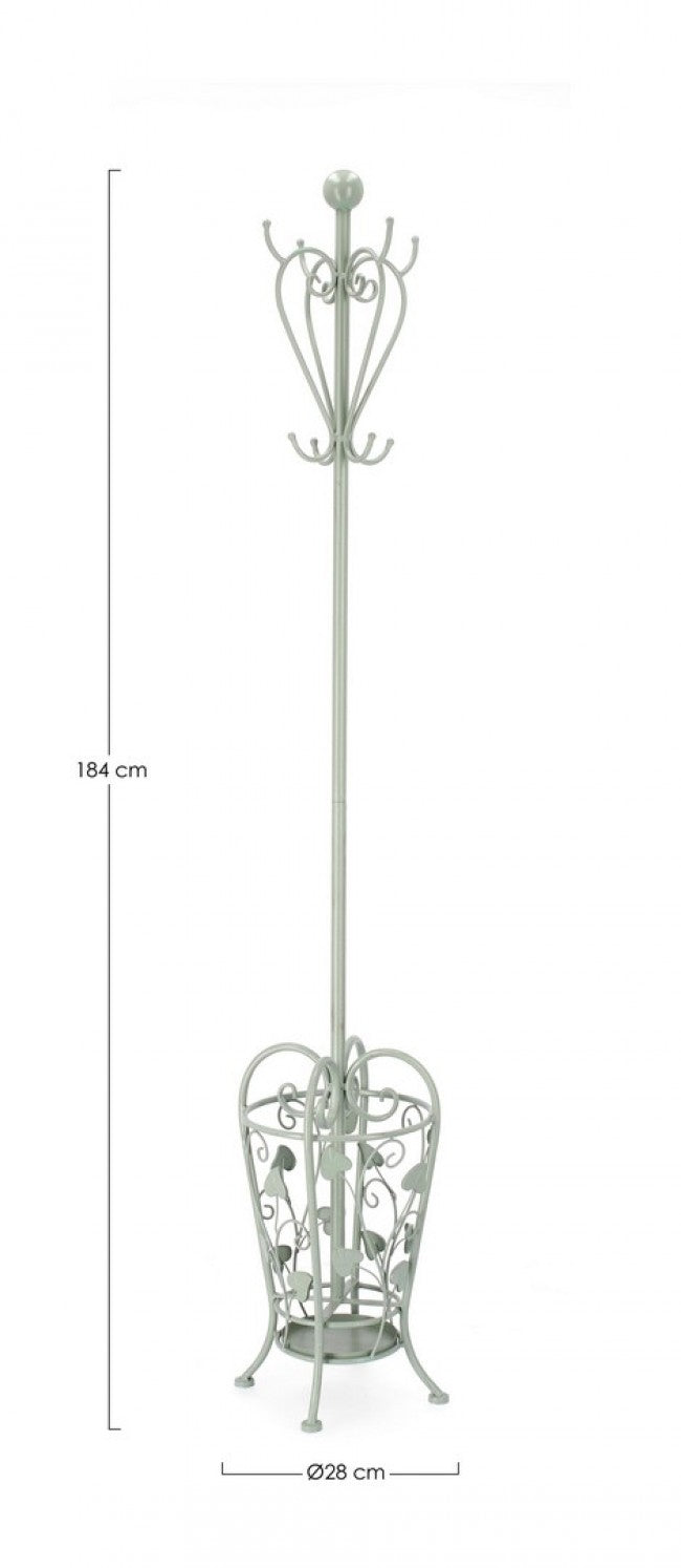 Appendiabiti Acciaio Verde Stile Rustico da Interno - GIANNA