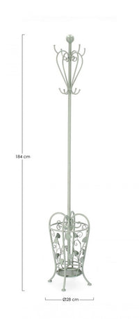 Appendiabiti Acciaio Verde Stile Rustico da Interno - GIANNA