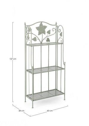 Scaffale 3 Piani Acciaio Verde Rustico da Interno - GIANNA