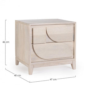 Comodino Legno Marrone Moderno da Interno - BRIELLE