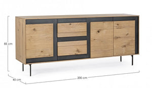 Credenza Legno Marrone Industriale da Interno - WHITECAFÉ