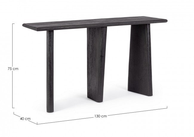 Consolle Legno Nero Moderna da Interno 130x40 - ALEXIA