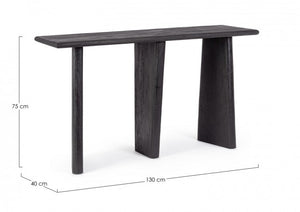 Consolle Legno Nero Moderna da Interno 130x40 - ALEXIA