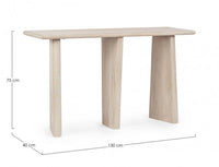 Consolle Legno Marrone Moderno da Interno 130x40 - ELIJAH