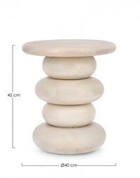 Tavolino Legno Marrone Moderno da Interno 40 cm - ELIJAH