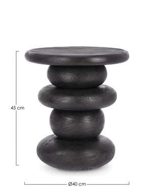 Tavolino Legno Nero Moderno da Interno 40 cm - ALEXIA