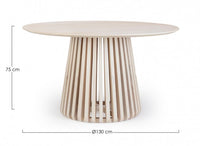 Tavolo Legno Marrone Moderno da Interno 130 cm - ELIJAH