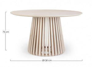 Tavolo Legno Marrone Moderno da Interno 130 cm - ELIJAH