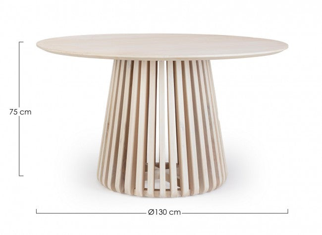 Tavolo Legno Marrone Moderno da Interno 130 cm - ELIJAH