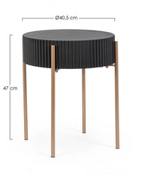 Tavolino Legno Nero Moderno da Interno H47 cm - LUCIA
