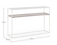 Consolle Vetro Bianco Moderna da Interni 120x30 - CECILIA