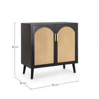 Credenza Legno Nero Boho da Interno - JOSIE