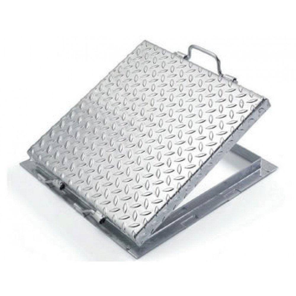 Coperchio cisterna con telaio acciaio zincato sp.30 10 040x040 h