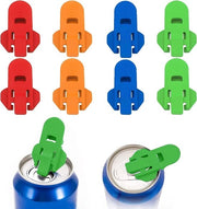 Apri-bottiglie a mano - 8 pezzi - Protezione per bottiglie colorata - Adatta per bottiglie in alluminio - Ideale per bambini e anziani - Comodo da usare - Apri-bottiglie a mano