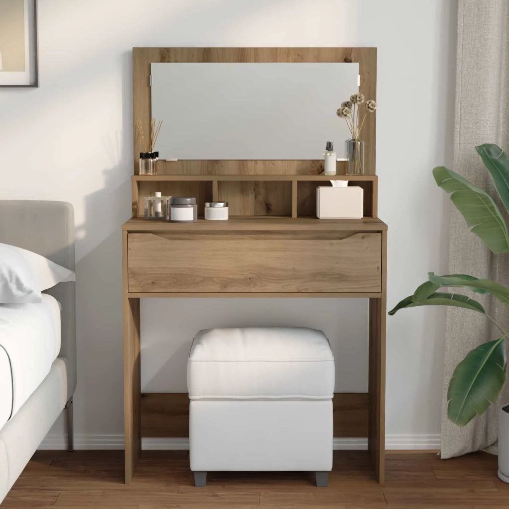 Tavoli da Trucco per Camera da Letto Rovere artigianale 888986