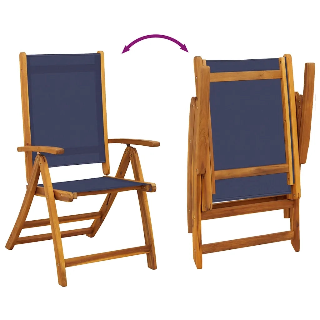 Set Pranzo da Giardino 9pz Legno Massello di Acacia e Textilene 3279305