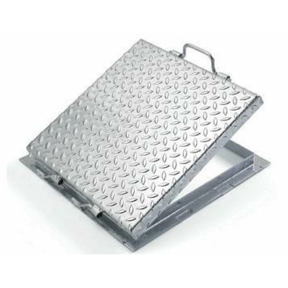 Coperchio cisterna con telaio acciaio zincato sp.30 10 080x080 h