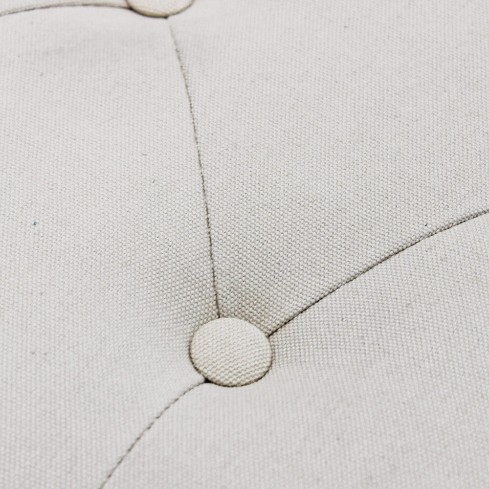 Panca Margi in Tessuto 125x45x48 h cm in Legno Beige