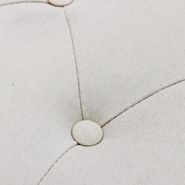 Panca Margi in Tessuto 125x45x48 h cm in Legno Beige