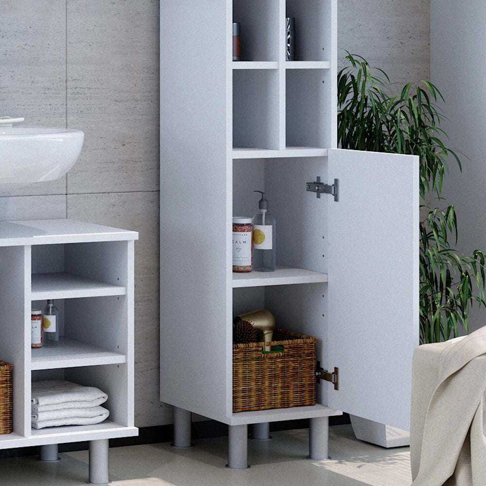 Mobiletto bagno Fynn Bianco 30 x 130.6 cm porta grande Vicco