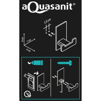 Porta abito serie flat 2 posti - fissaggio ad incollo o con viti