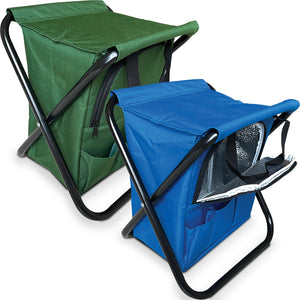 Sedia Pieghevole da Campeggio Frigo Refrigerante Salvaspazio 2 Colori Assortiti