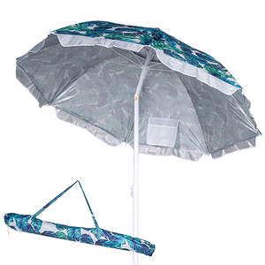 Ombrellone Pieghevole Custodia Salvaspazio Antivento 4 Colori Assortiti 200 cm